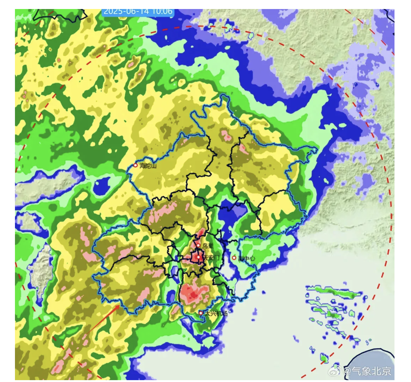 北京启动防洪排涝Ⅳ级应急响应，未来1-2小时，雨势有所加强