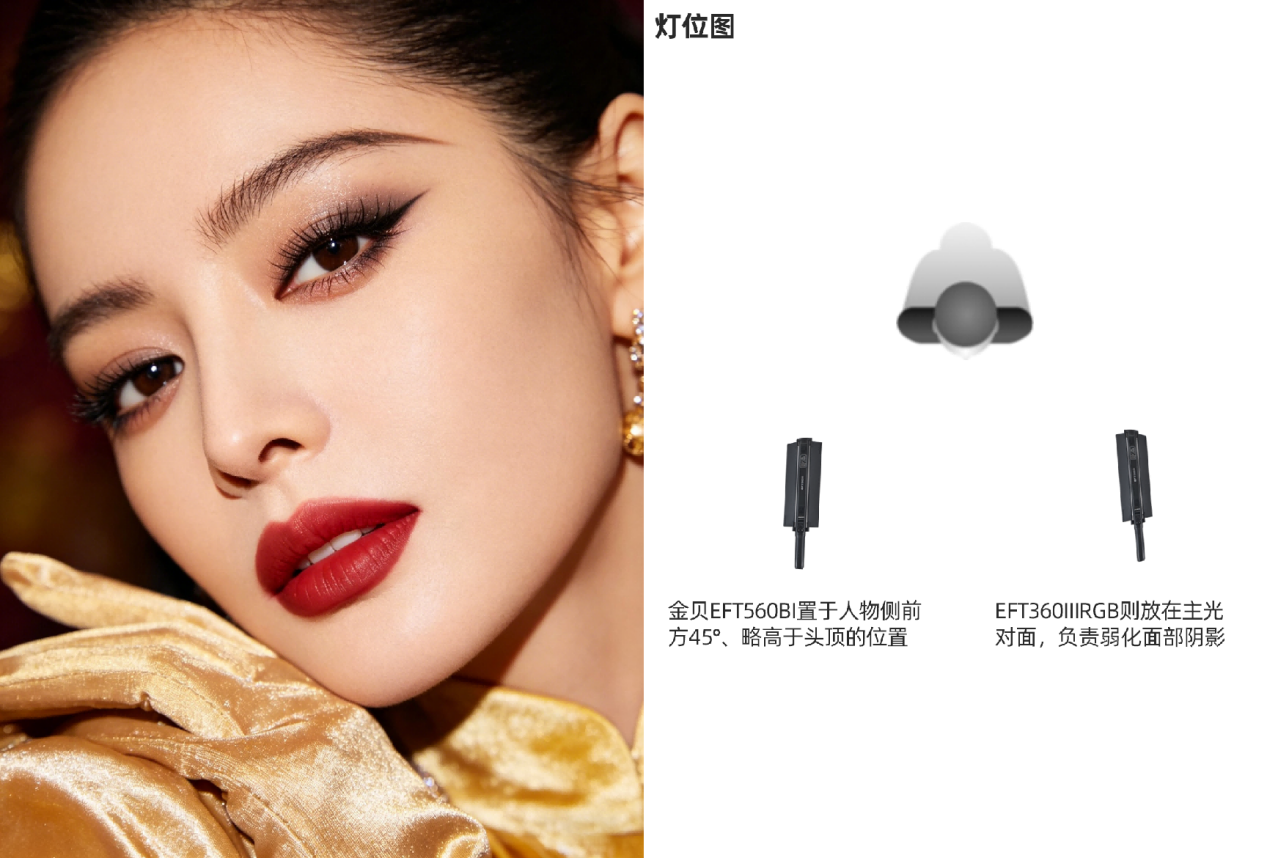 金贝EFT棒灯和JL补光灯灯光实测|3 套布光方案,妆造拍摄全场景轻松搞定