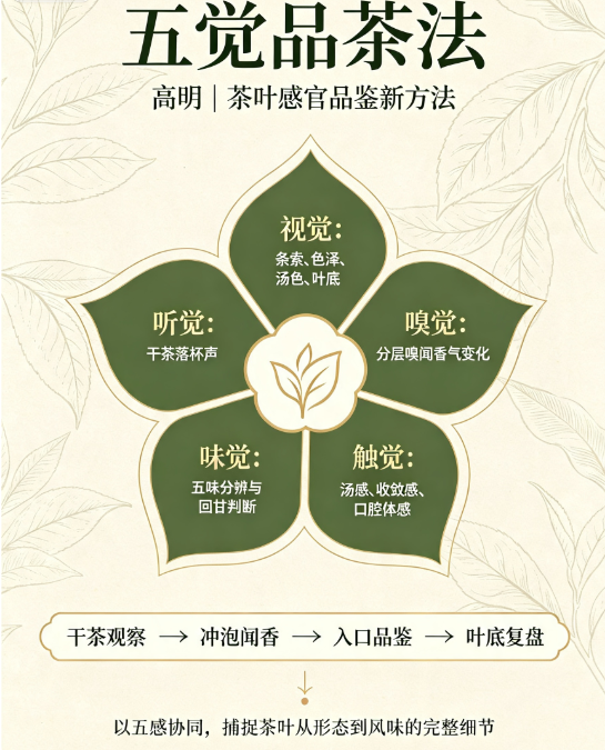 五觉品茶法构建现代感官喝茶品茶新范式