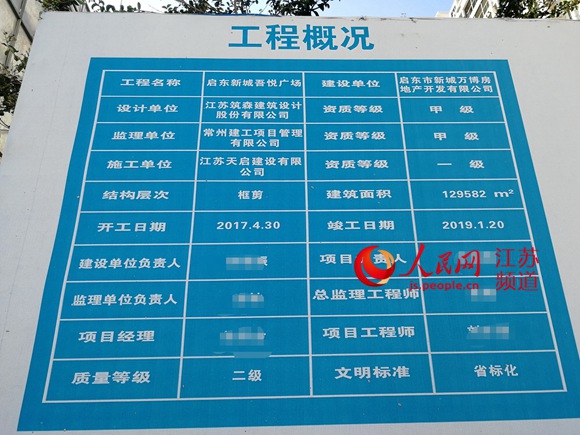 江苏启东新城吾悦项目被曝有楼板裂缝、露筋等问题